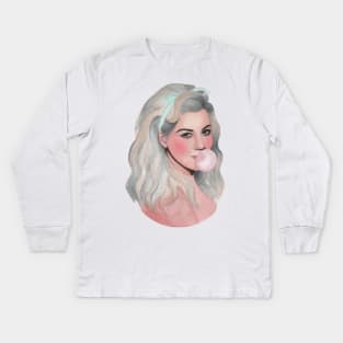 Marina Diamandis Electra Heart watercolor Kids Long Sleeve T-Shirt